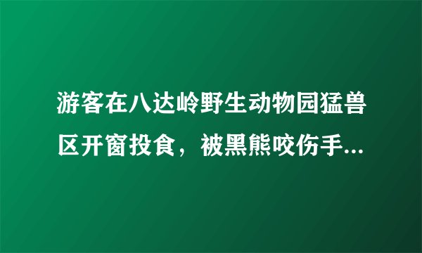 游客在八达岭野生动物园猛兽区开窗投食，被黑熊咬伤手臂，你怎么看？
