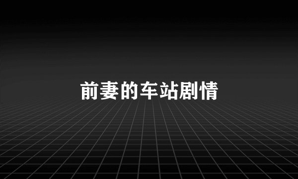 前妻的车站剧情