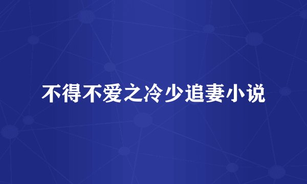 不得不爱之冷少追妻小说