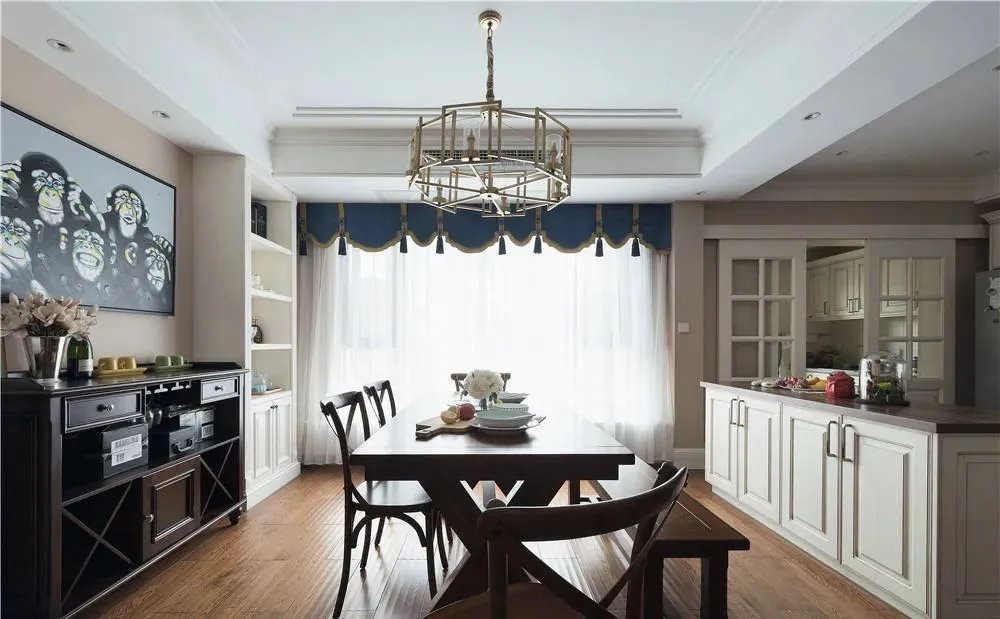 133㎡现代美式风，裸粉色彩搭配，清新淡雅很有格调！