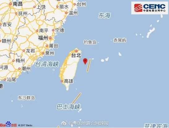 台湾地区附近发生4.2级地震吗？