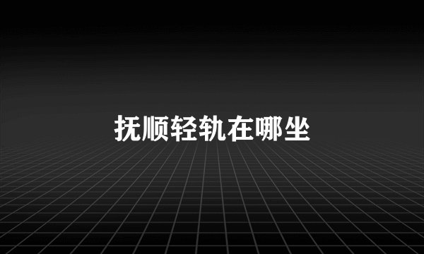 抚顺轻轨在哪坐