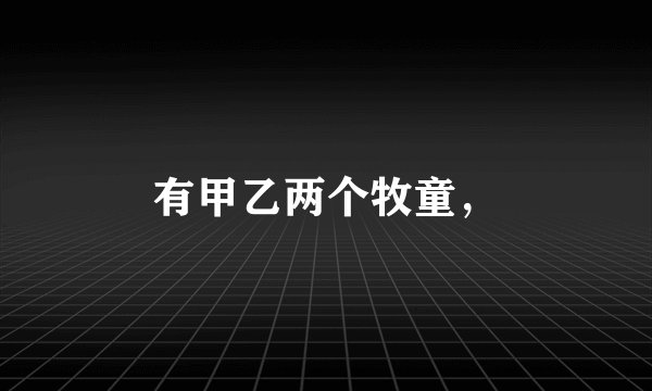 有甲乙两个牧童，