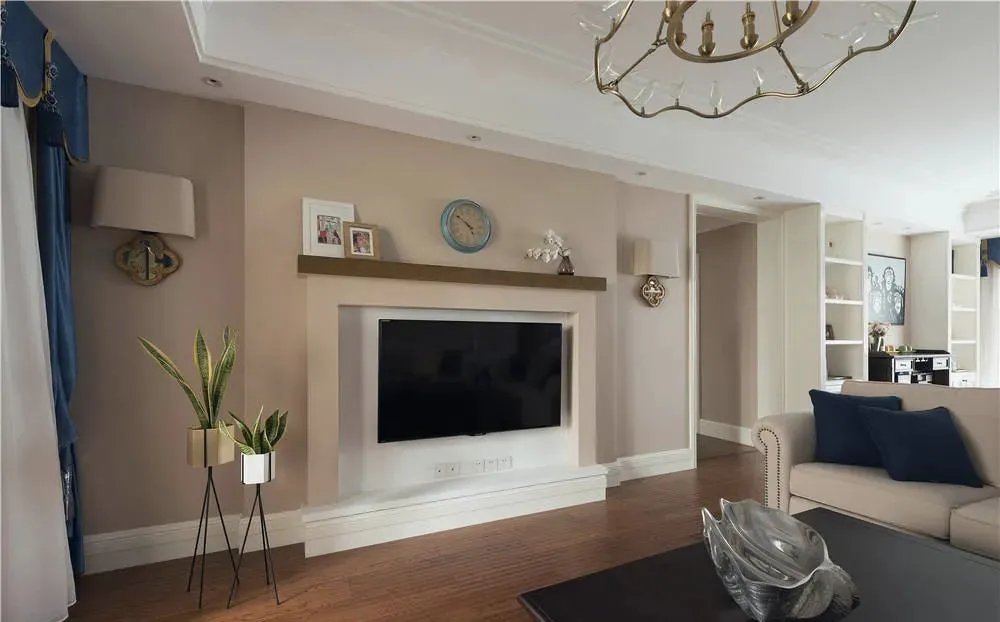 133㎡现代美式风，裸粉色彩搭配，清新淡雅很有格调！