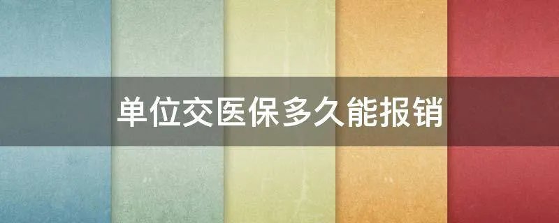 单位交医保多久能报销