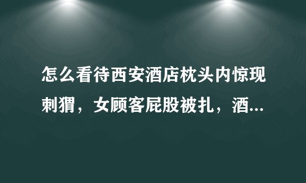 怎么看待西安酒店枕头内惊现刺猬，女顾客屁股被扎，酒店老板和顾客大打出手？