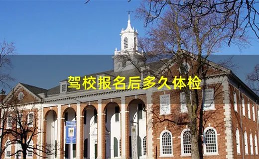 驾校报名后多久体检