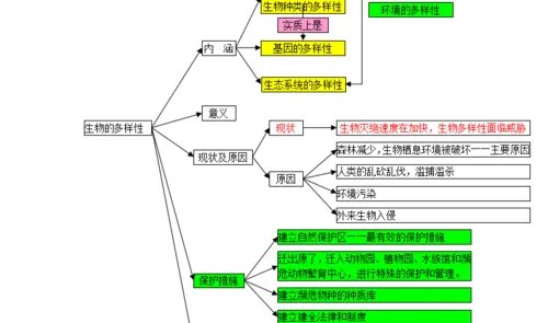 初中生物知识点思维导图