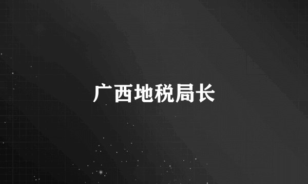 广西地税局长