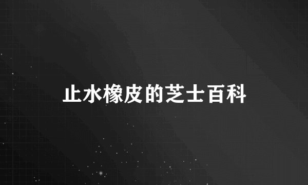 止水橡皮的芝士百科