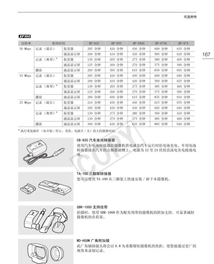 佳能XF105数码摄像机使用说明书:
