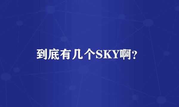 到底有几个SKY啊？