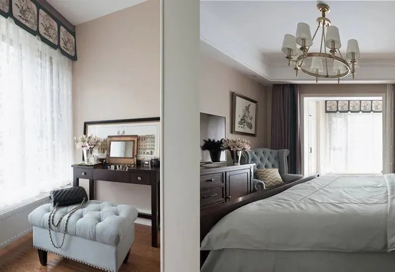 133㎡现代美式风，裸粉色彩搭配，清新淡雅很有格调！