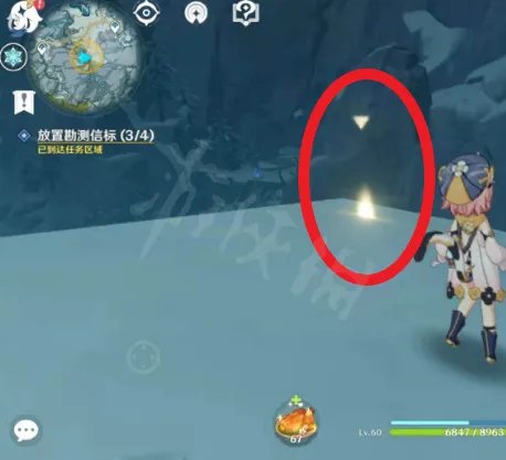 原神雪山勘测信标位置