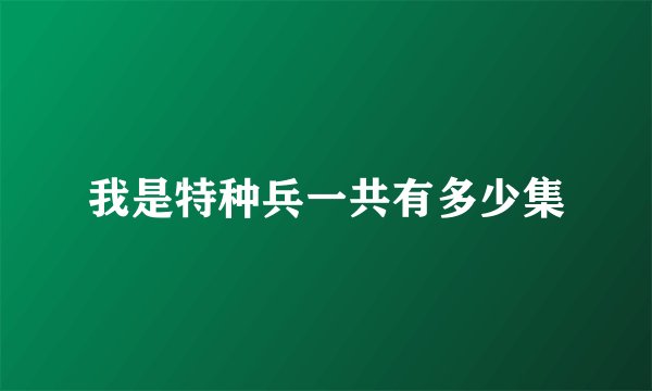 我是特种兵一共有多少集