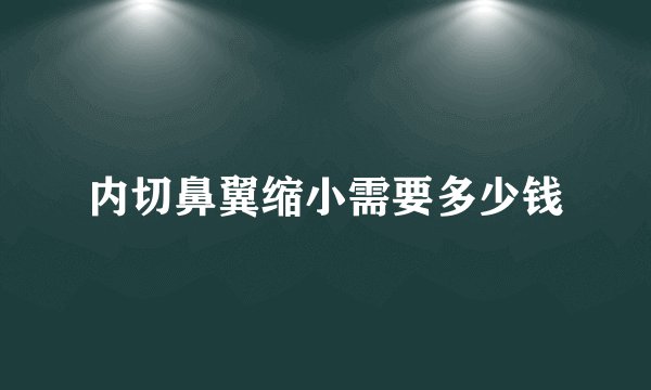 内切鼻翼缩小需要多少钱