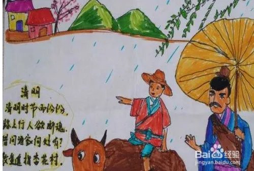 清明节儿童画怎么画？