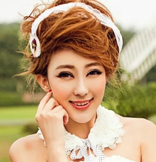 中短发新娘造型设计欣赏 百变新娘有哪些时尚装扮