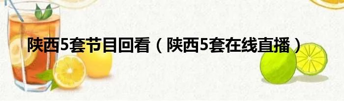 陕西5套节目回看（陕西5套在线直播）