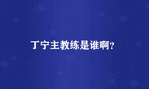 丁宁主教练是谁啊？