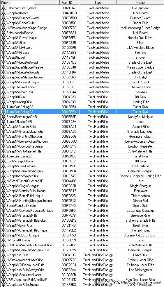 辐射新维加斯全控制台代码解析 辐射新维加斯作弊码