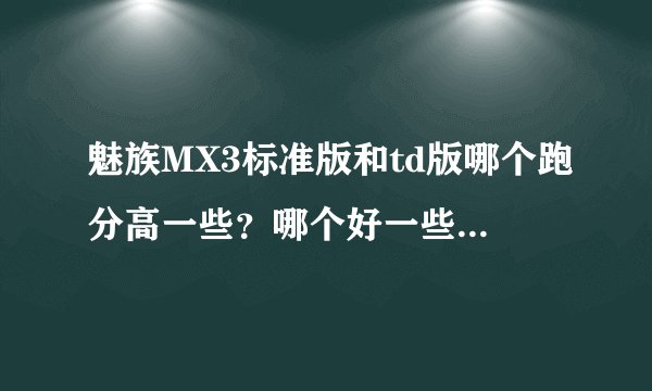 魅族MX3标准版和td版哪个跑分高一些？哪个好一些？哪个比较受欢迎？
