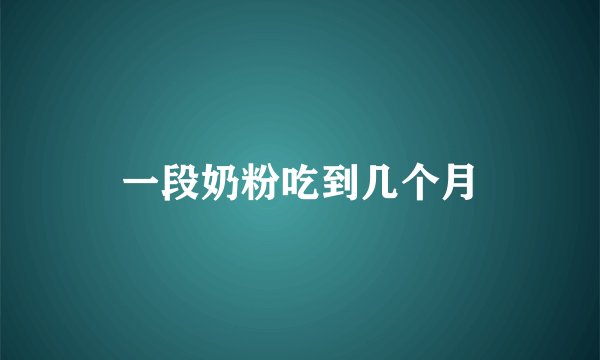 一段奶粉吃到几个月