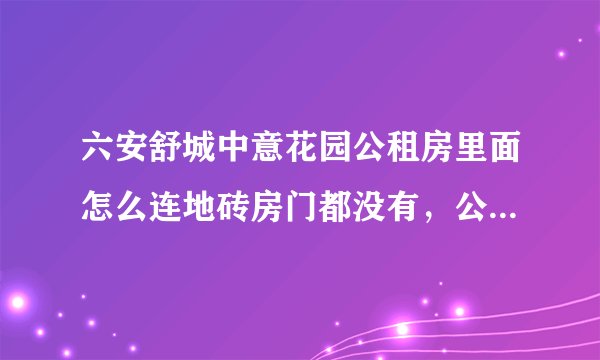六安舒城中意花园公租房里面怎么连地砖房门都没有，公租房国家有没有规定房子里面必须有哪些基础设施