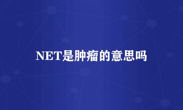 NET是肿瘤的意思吗