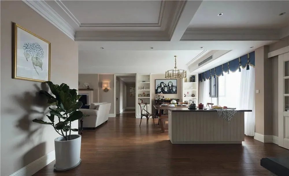 133㎡现代美式风，裸粉色彩搭配，清新淡雅很有格调！