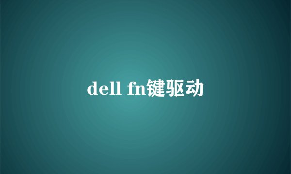 dell fn键驱动