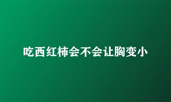 吃西红柿会不会让胸变小