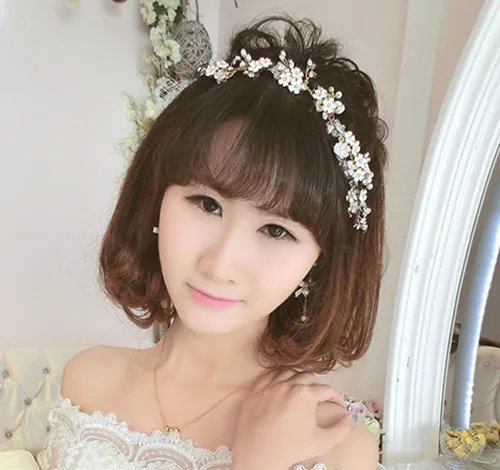 短发新娘造型图片大全 2017短发新娘发型有哪些