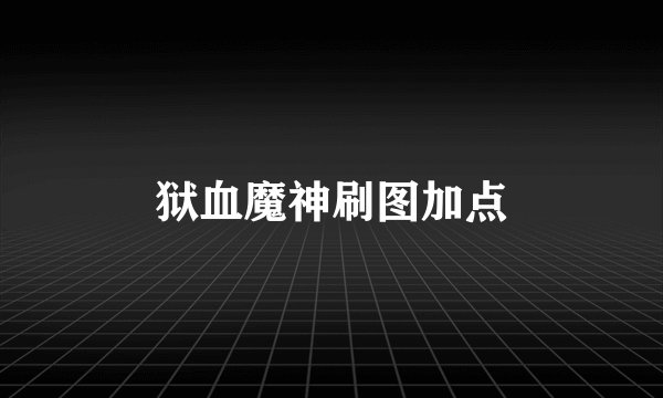 狱血魔神刷图加点