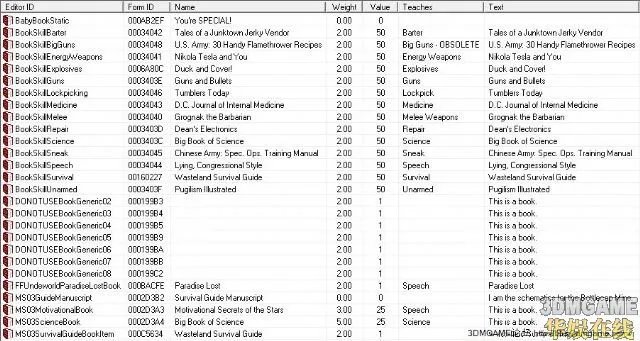 辐射新维加斯全控制台代码解析 辐射新维加斯作弊码