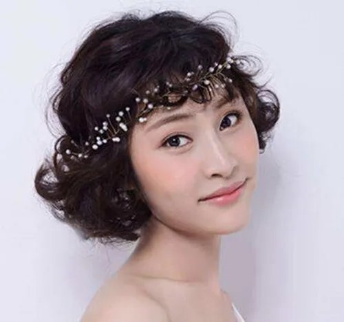 中短发新娘发型图片2017款  中短发新娘发型教程
