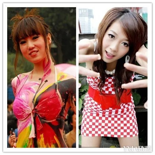 张筱雨PK汤芳!出位大胆的美体艺术照对比