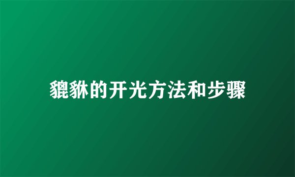 貔貅的开光方法和步骤