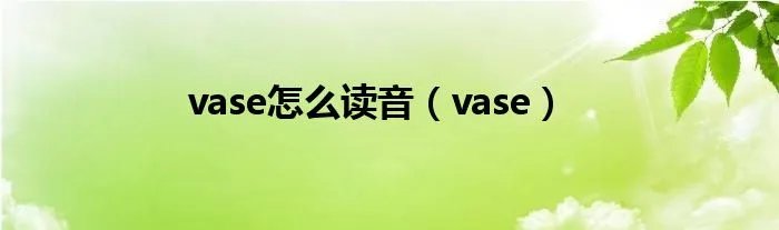 vase怎么读音（vase）