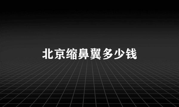 北京缩鼻翼多少钱