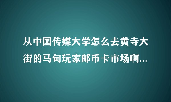 从中国传媒大学怎么去黄寺大街的马甸玩家邮币卡市场啊？来回的地铁怎么倒啊？知道的告诉下，谢谢