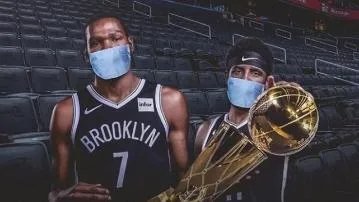 NBA宣布停赛，至少推迟一个月，如果杜兰特与欧文康复，篮网会成为本赛季的总冠军吗？