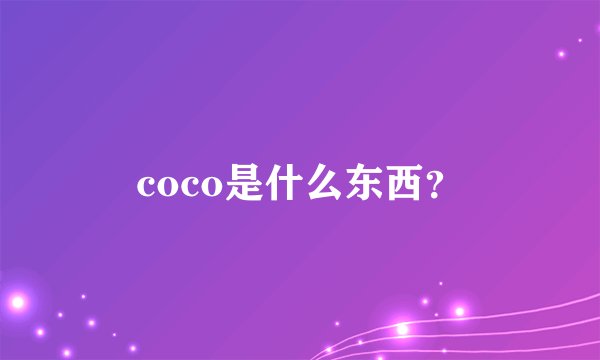 coco是什么东西？