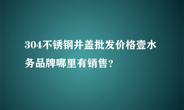 304不锈钢井盖批发价格壹水务品牌哪里有销售？
