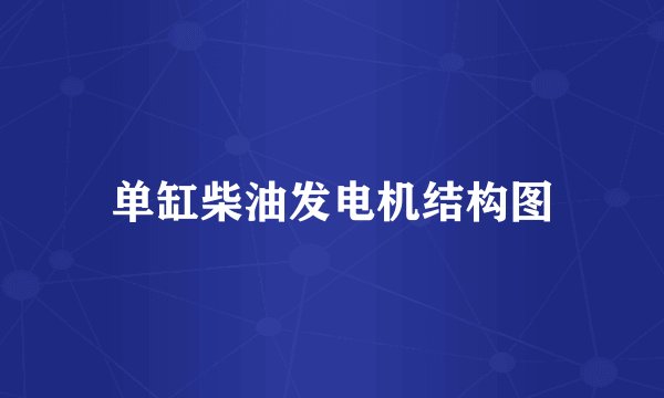 单缸柴油发电机结构图