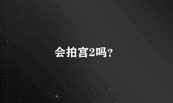 会拍宫2吗？