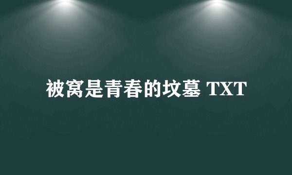 被窝是青春的坟墓 TXT