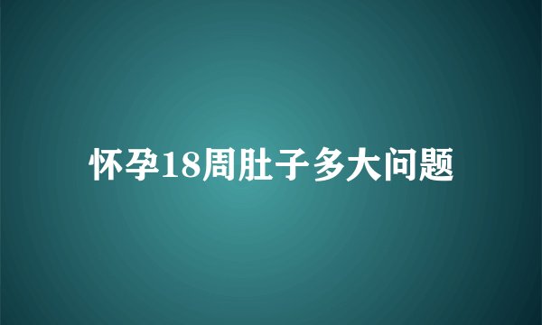 怀孕18周肚子多大问题