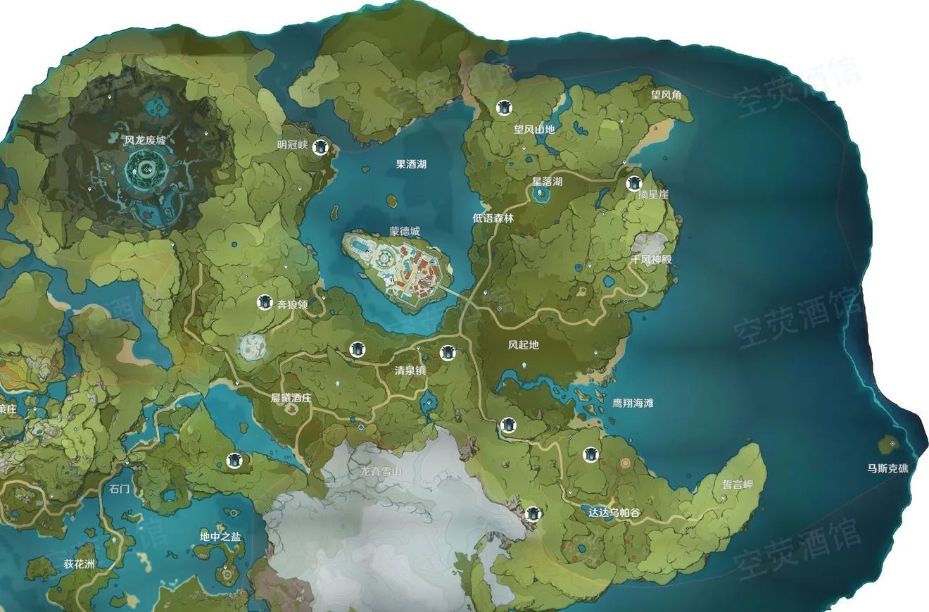 2021原神蒙德地灵龛位置大全