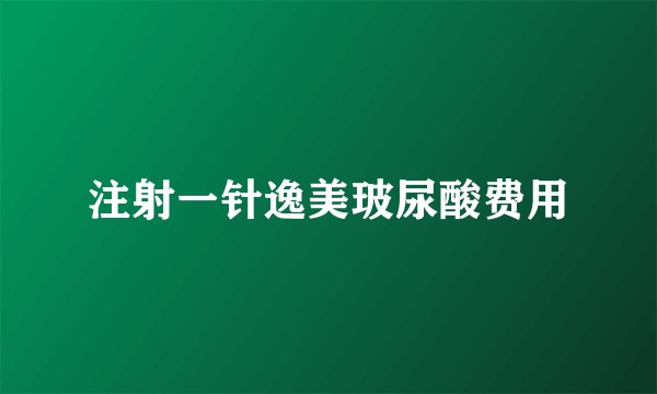 注射一针逸美玻尿酸费用